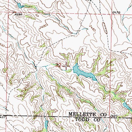 Topographic Map of Krogman Number 6 Dam, SD