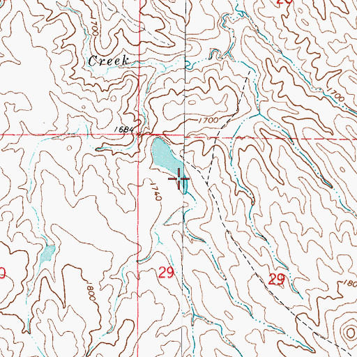 Topographic Map of Tribal Dam, SD