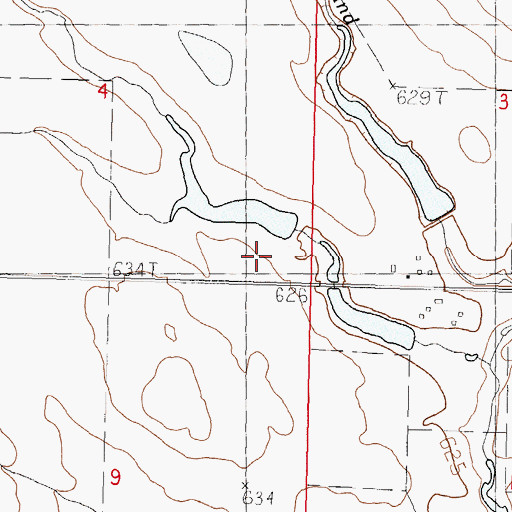 Topographic Map of Roscoe Riggle Dam, SD