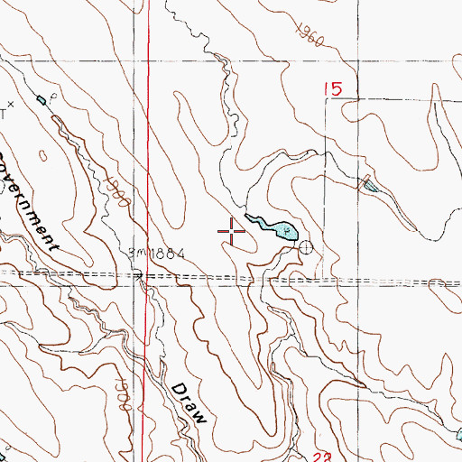 Topographic Map of Charles Frazier Dam, SD