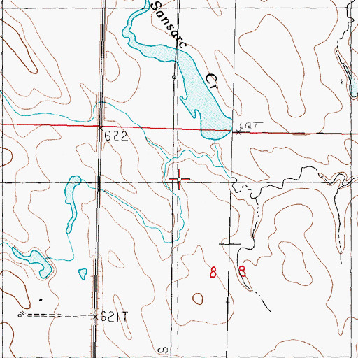 Topographic Map of F R Fackelman Dam, SD