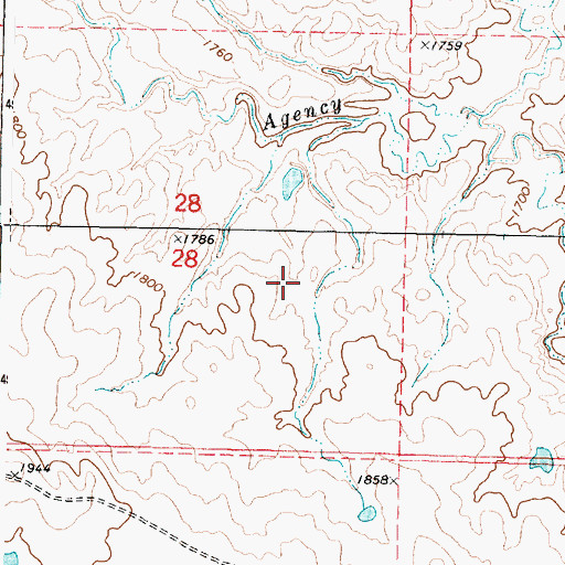 Topographic Map of Lawrence Donelan Dam, SD