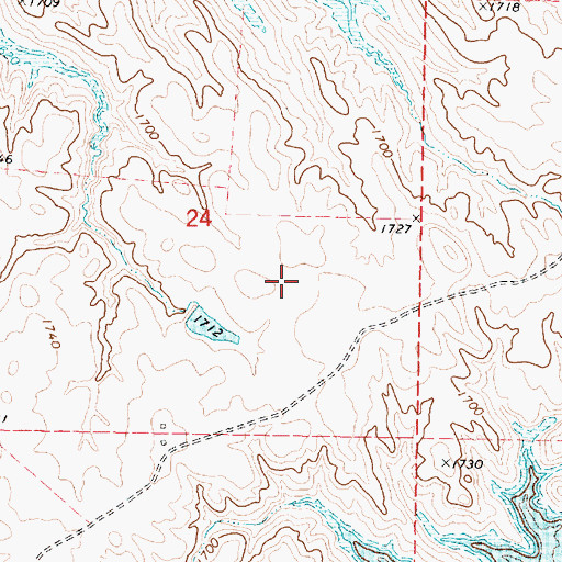Topographic Map of J E Sheehan Estate Number 3 Dam, SD