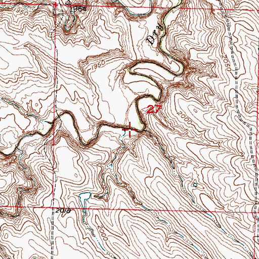 Topographic Map of Lyman Number 6 Dam, SD
