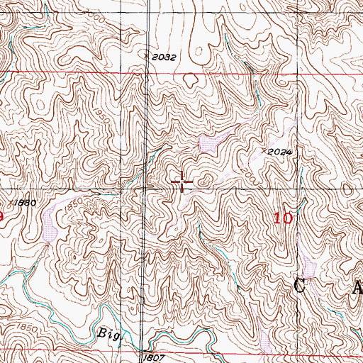 Topographic Map of Olson Ranches Number 7 Dam, SD