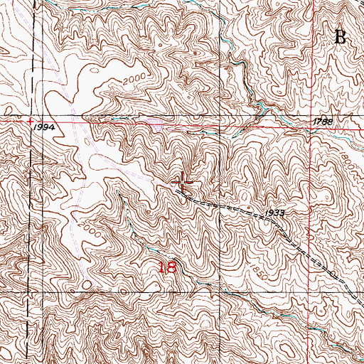 Topographic Map of Knox Number 2 Dam, SD