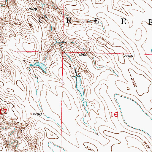 Topographic Map of Osborne Number 3 Dam, SD