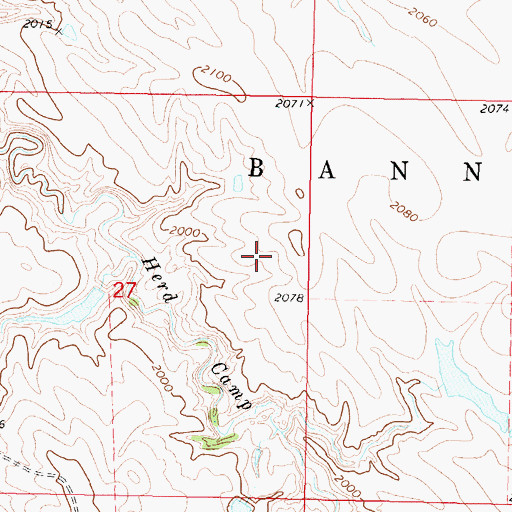 Topographic Map of Herman Number 18 Dam, SD