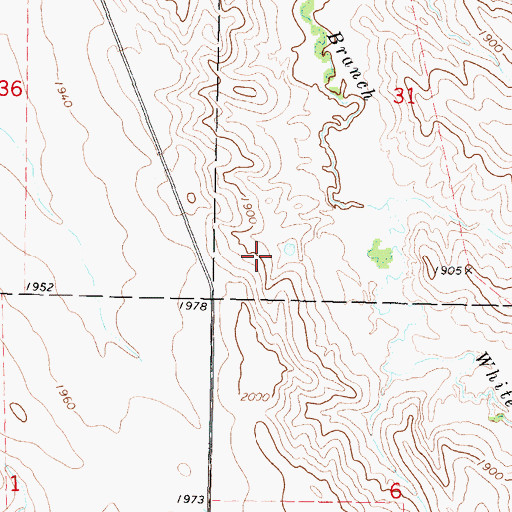 Topographic Map of Olson Number 1 Dam, SD