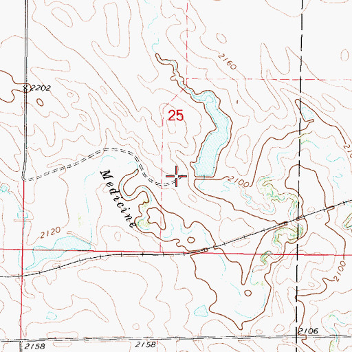 Topographic Map of Vik Number 1 Dam, SD