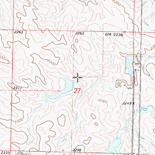 Topographic Map of Iversen Number 1 Dam, SD