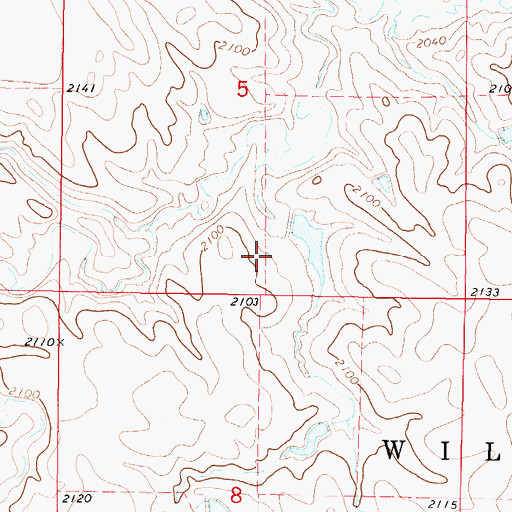 Topographic Map of Lintvedt Number 1 Dam, SD