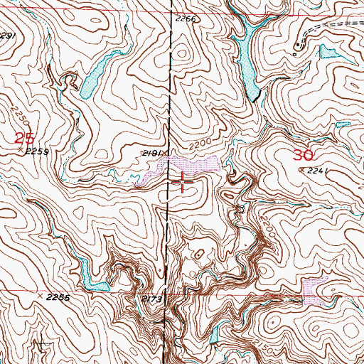 Topographic Map of Tornow Number 1 Dam, SD