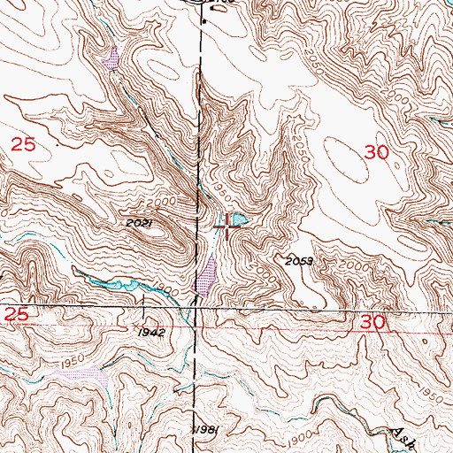 Topographic Map of Hix Number 3 Dam, SD