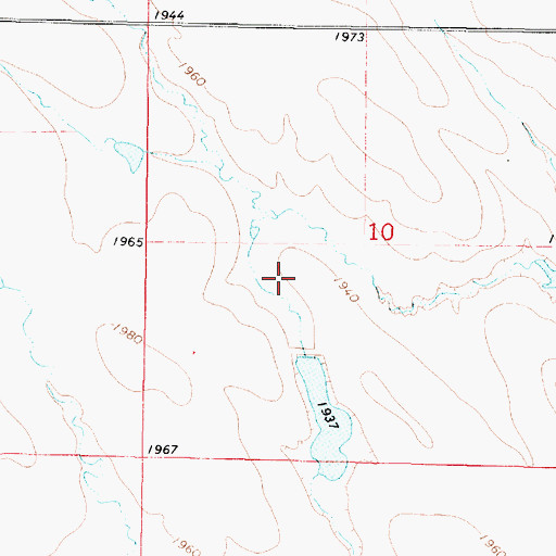 Topographic Map of Hedricks Number 5 Dam, SD