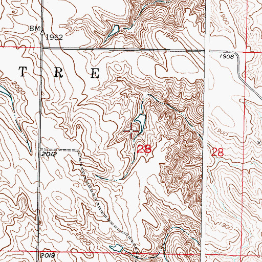 Topographic Map of Golden Number 1 Dam, SD