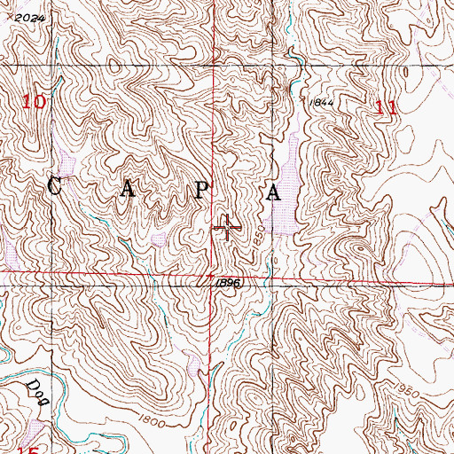 Topographic Map of Stirling Number 1 Dam, SD