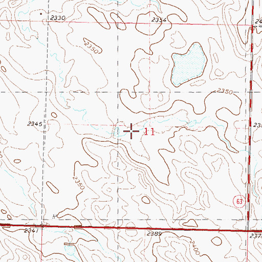 Topographic Map of Glen Bringman Dam, SD