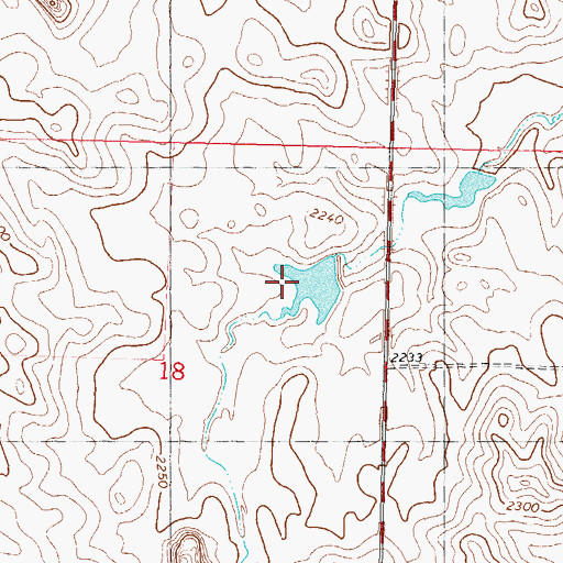 Topographic Map of O'Leary Dam, SD