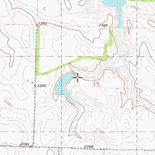 Topographic Map of W F Collins Dam, SD