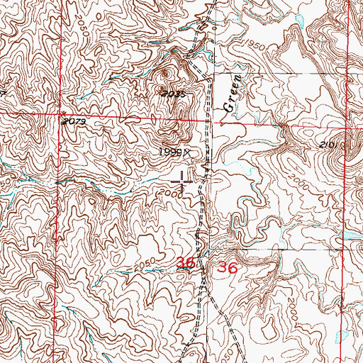 Topographic Map of B Curtis Dam, SD