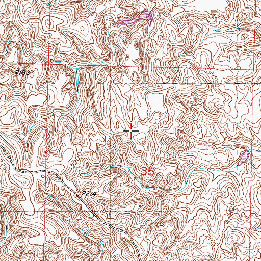 Topographic Map of Fred Joens Dam, SD