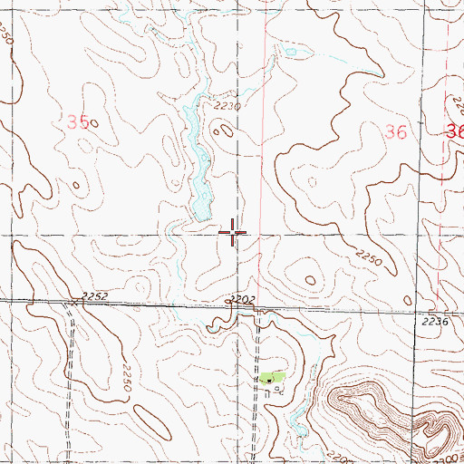 Topographic Map of Stradinger Number 1 Dam, SD