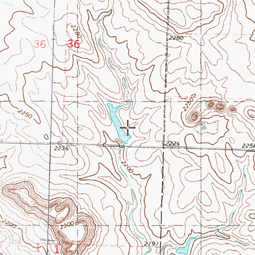 Topographic Map of P Stradinger Number 2 Dam, SD