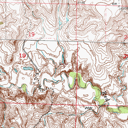 Topographic Map of G French Homestead Dam, SD