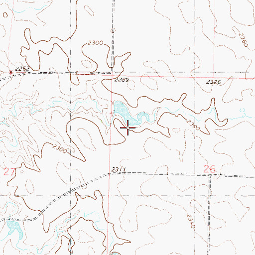 Topographic Map of Hazel Miller Number 1 Dam, SD