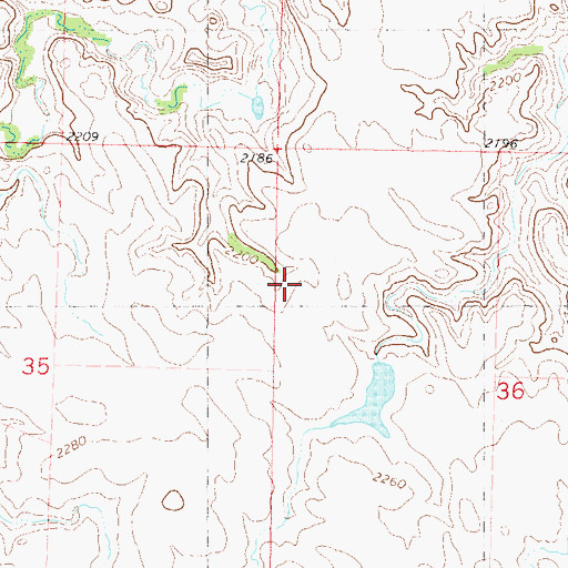 Topographic Map of Jean Simon Number 1 Dam, SD