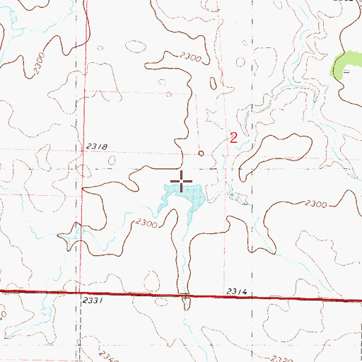 Topographic Map of Ray Haberman Sr Number 2 Dam, SD