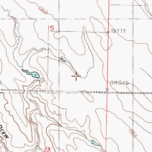 Topographic Map of Allen Stirling Number 1 Dam, SD