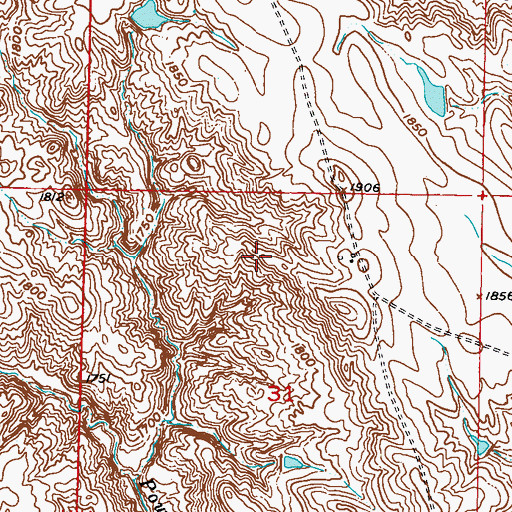 Topographic Map of Normane State Dam, SD