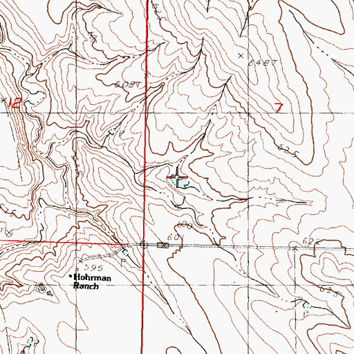 Topographic Map of Alvin Hohrman Dam, SD