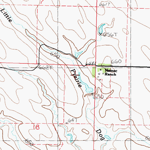 Topographic Map of Erne Stnemec Number 1 Dam, SD