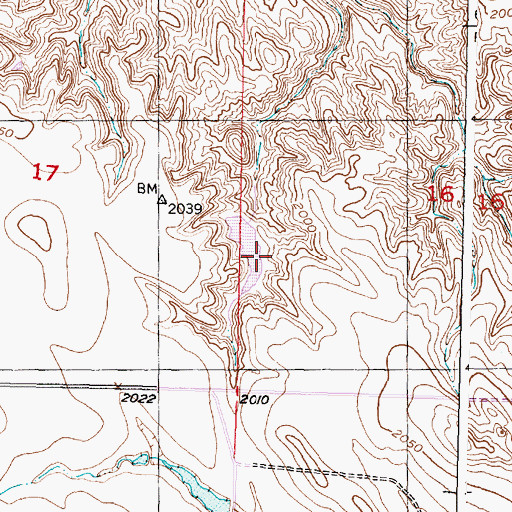 Topographic Map of Louis Bonhorst Number 5 Dam, SD