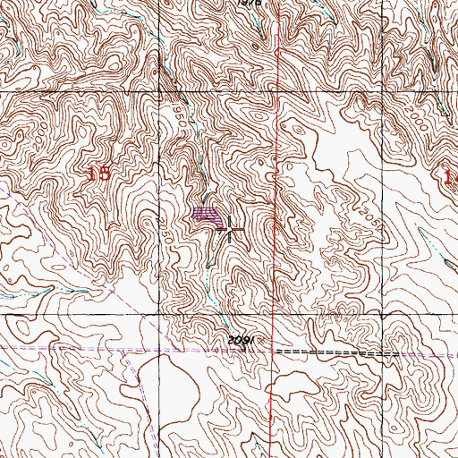 Topographic Map of Louis Bonhorst Number 4 Dam, SD