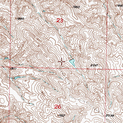 Topographic Map of Mathews Brothers Number 2 Dam, SD