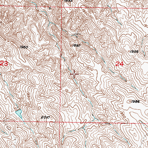 Topographic Map of Mathews Brothers Number 1 Dam, SD