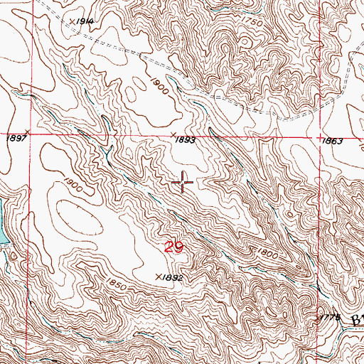 Topographic Map of Louis Bonhorst Number 1 Dam, SD
