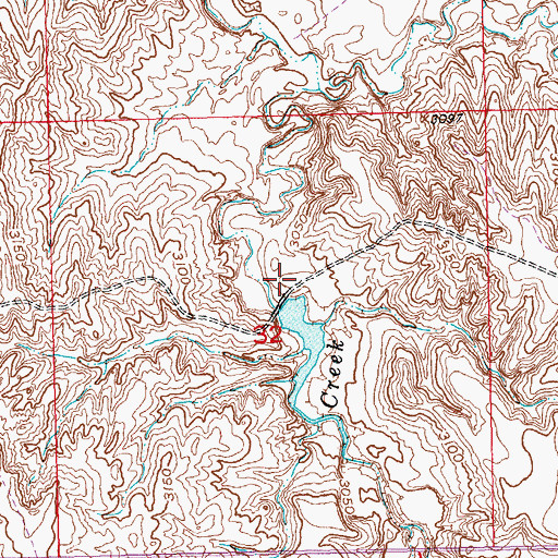 Topographic Map of Squaw Humper Dam, SD