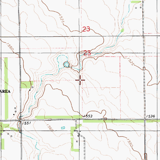 Topographic Map of Stickney Dam, SD