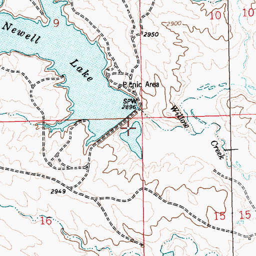 Topographic Map of Newell Dam, SD