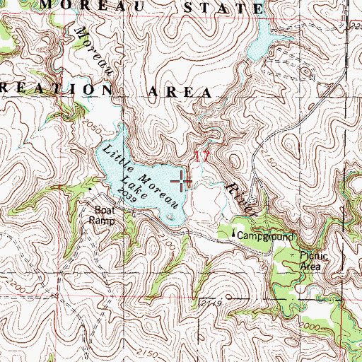 Topographic Map of Little Moreau Lake Dam, SD