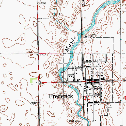 Topographic Map of Frederick Lake, SD