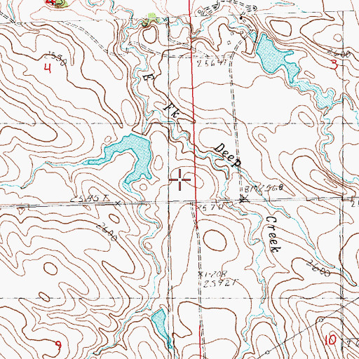 Topographic Map of Kirk Cordes Number 20 Reservoir, SD