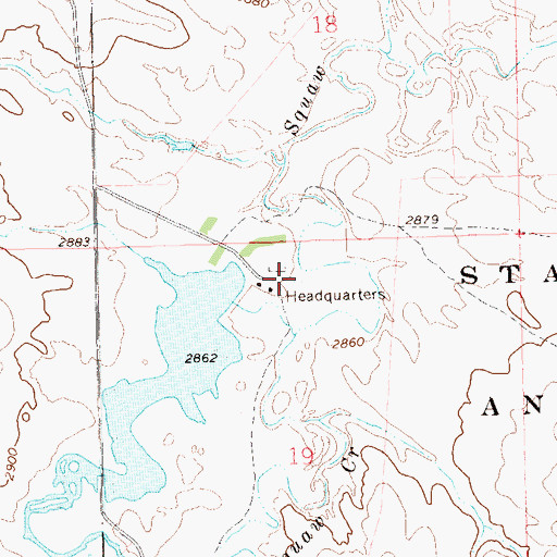 Topographic Map of Park Pond Reservoir, SD