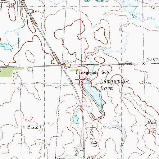 Topographic Map of Lodgepole School, SD