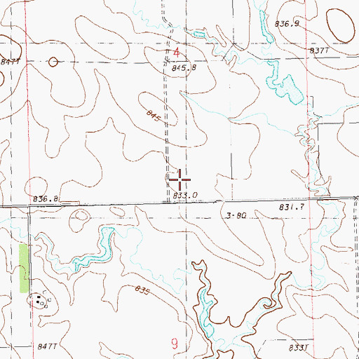 Topographic Map of Union School, SD